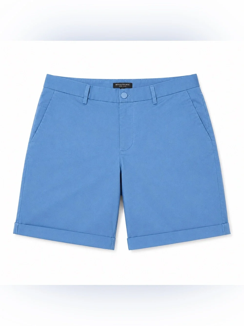Banana Republic Aiden Golf Shorts Men’s 35 Blue Stretch Performance Flat Front
